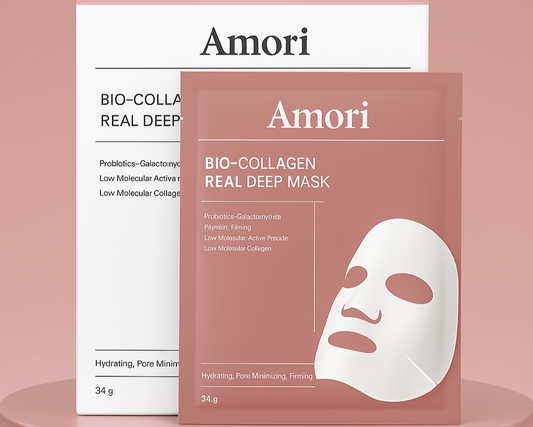 Kolagenska maska Amori – set 4 mask za sijočo, napeto in navlaženo kožo