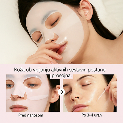 Kolagenska maska Amori – set 4 mask za sijočo, napeto in navlaženo kožo